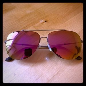 Maui Jim “Cinder Cone” aviators in pink mirror